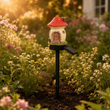 Lunavia – Solar Fairy Cottage Garden Stake Light, Hand-Sculpted Resin, Auto-On Warm LED