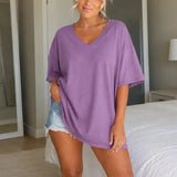Vivelyn – Oversized V Neck Tee