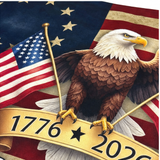 Eaglemark – 250 Years of Freedom American Flag, 1776-2026 Bald Eagle Betsy Ross Banner, Outdoor