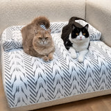 Pawvella – Bolstered Pet Couch Bed with Cooling Top, Non-Slip Sofa Protector