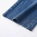Lounette Elastic-Waist Cropped Denim Jeans for All-Day Comfort