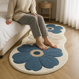 Velveterra - Soft Irregular Flower Pattern Rug