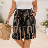 Wearbella – Retro Printed Wide-Leg Summer Shorts for Women