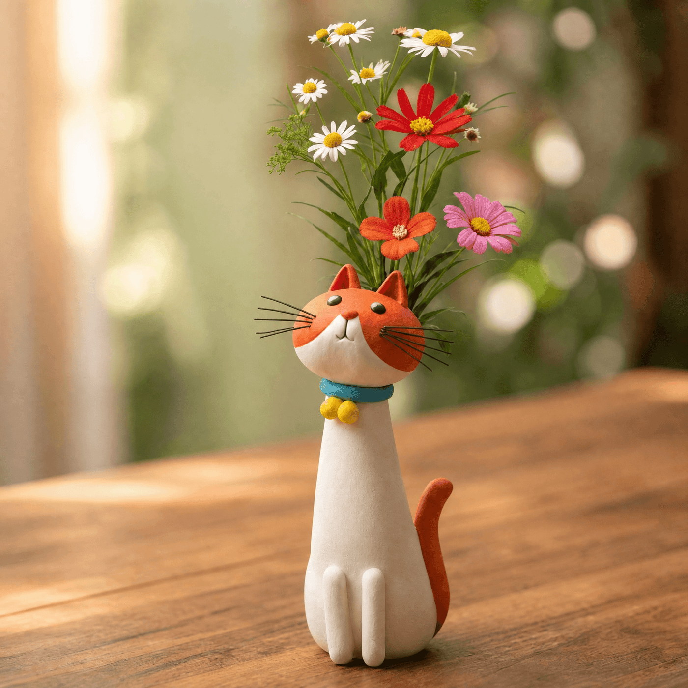 Felina – Handmade Ceramic Cat Flower Vase