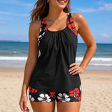 Marivelle – Tankini Swimsuit Set with Shorts for Women, Floral Print Two Piece