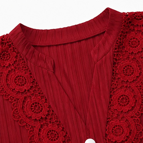 Wearbella – Lace-Sleeve Top That Moves With You