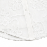 Fiora – Textured Floral Blouse with Puff Sleeves