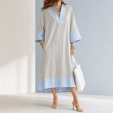 Florene – Women's Lightweight Striped Midi Dress