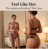 Florenza – Women's Embroidered Floral Lingerie and Garter Set