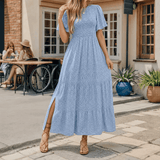 Florenza – Smocked Floral Maxi Dress for Spring