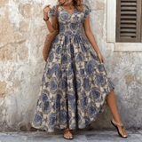 Florenza – Women's Smocked Floral Maxi Dress