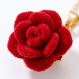 Florevia – Velvet Rose Pendant Necklace