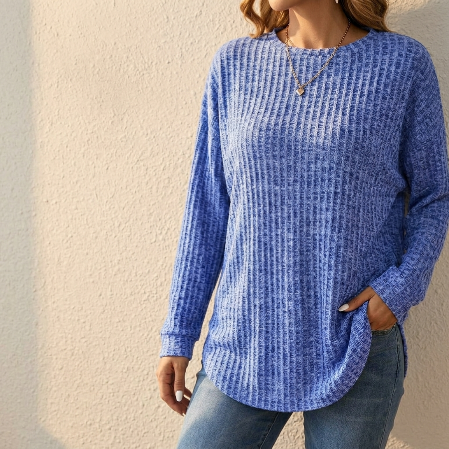Wovelle – Waffle Knit Oversized Sweater