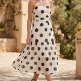 Soliana – Women's Sheer Tiered Polka Dot Dress