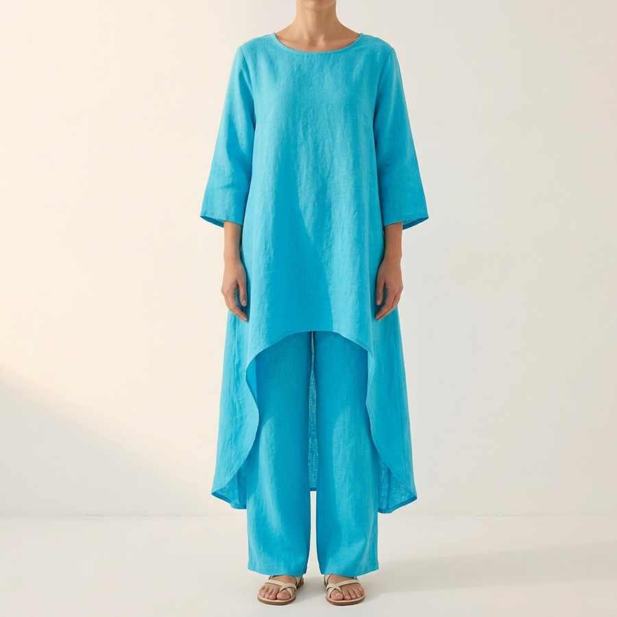 Vivara – Flowy High Low Tunic Set