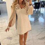 Florelle – Women's Rosette Shoulder Mini Dress