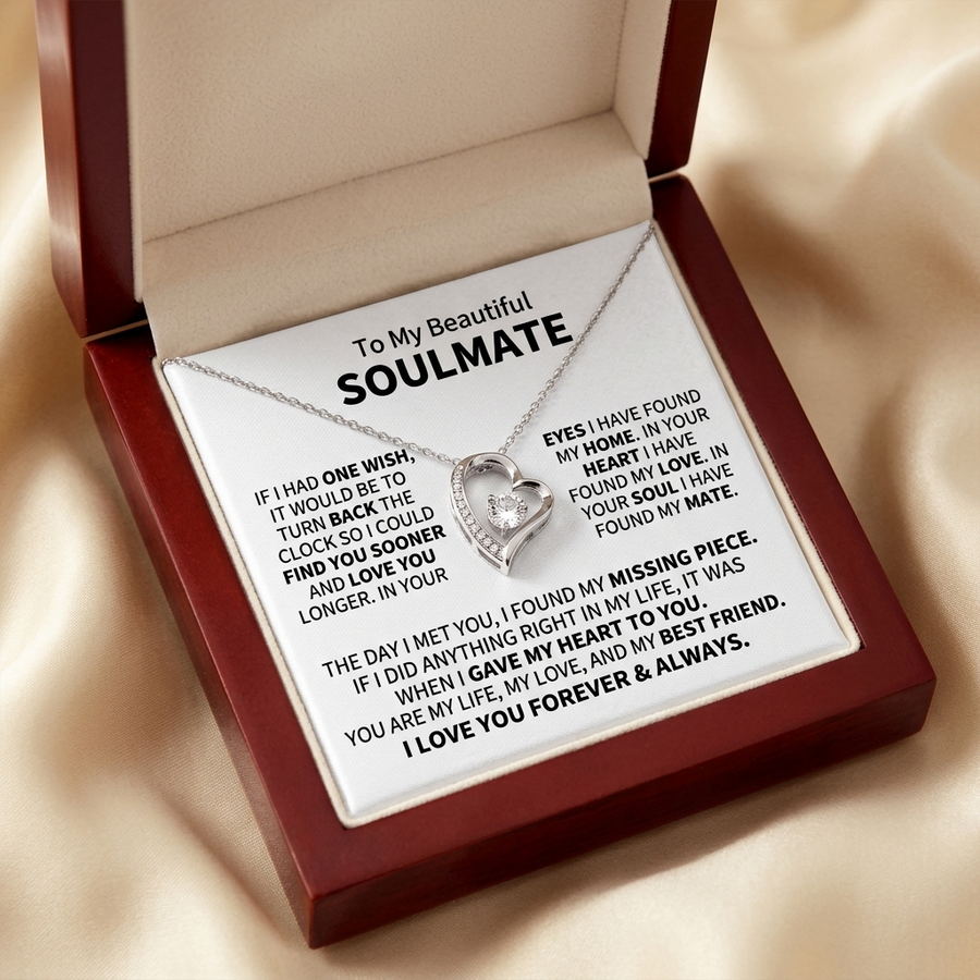 Soulmira – Soulmate Heart Necklace with Love Letter