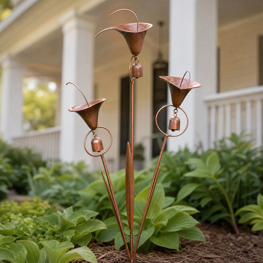 Lyralea – Calla Lily Garden Stake with Bell Chimes