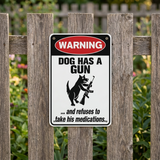 Yardlaugh – Funny Dog Warning Sign for Yard or Fence