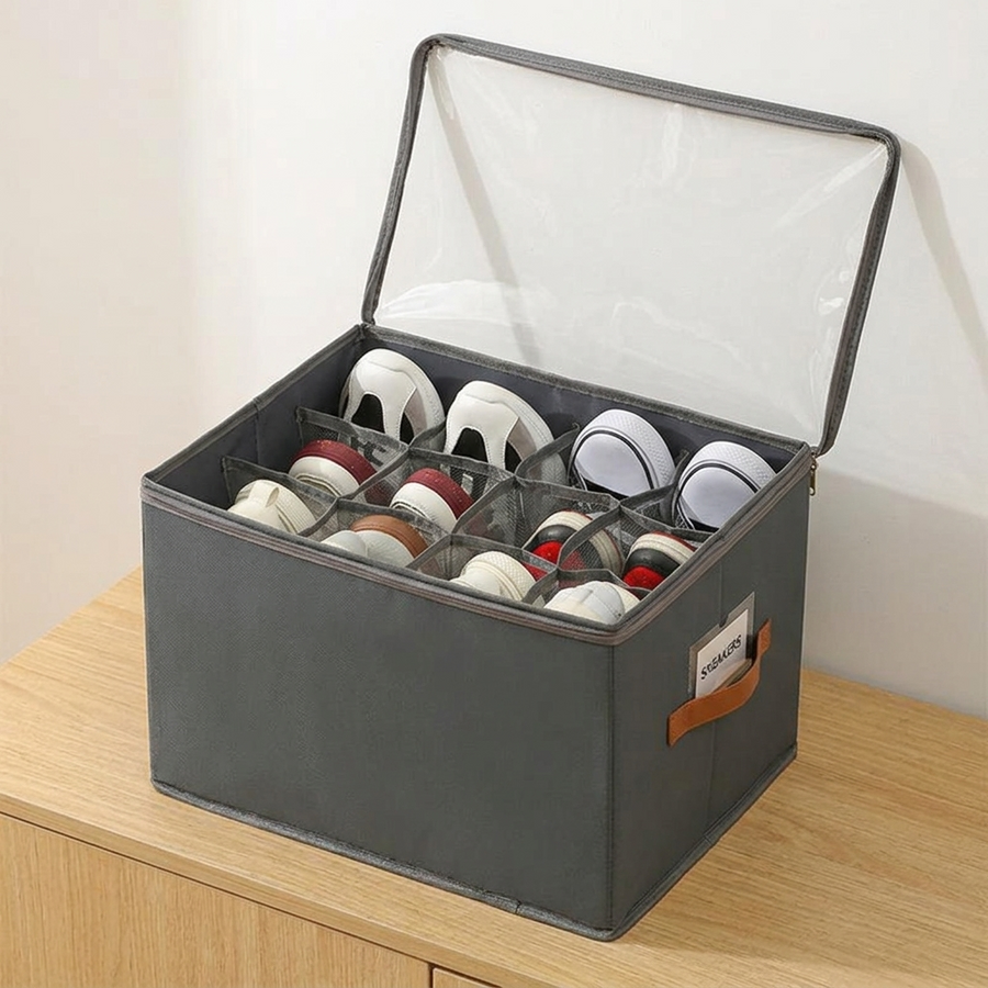 Stowview – Foldable Clear Lid Shoe Organizer