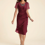 Velara – Women's Gathered Twist-Waist Dress