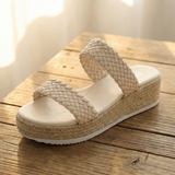 Solara – Braided Platform Wedge Slides