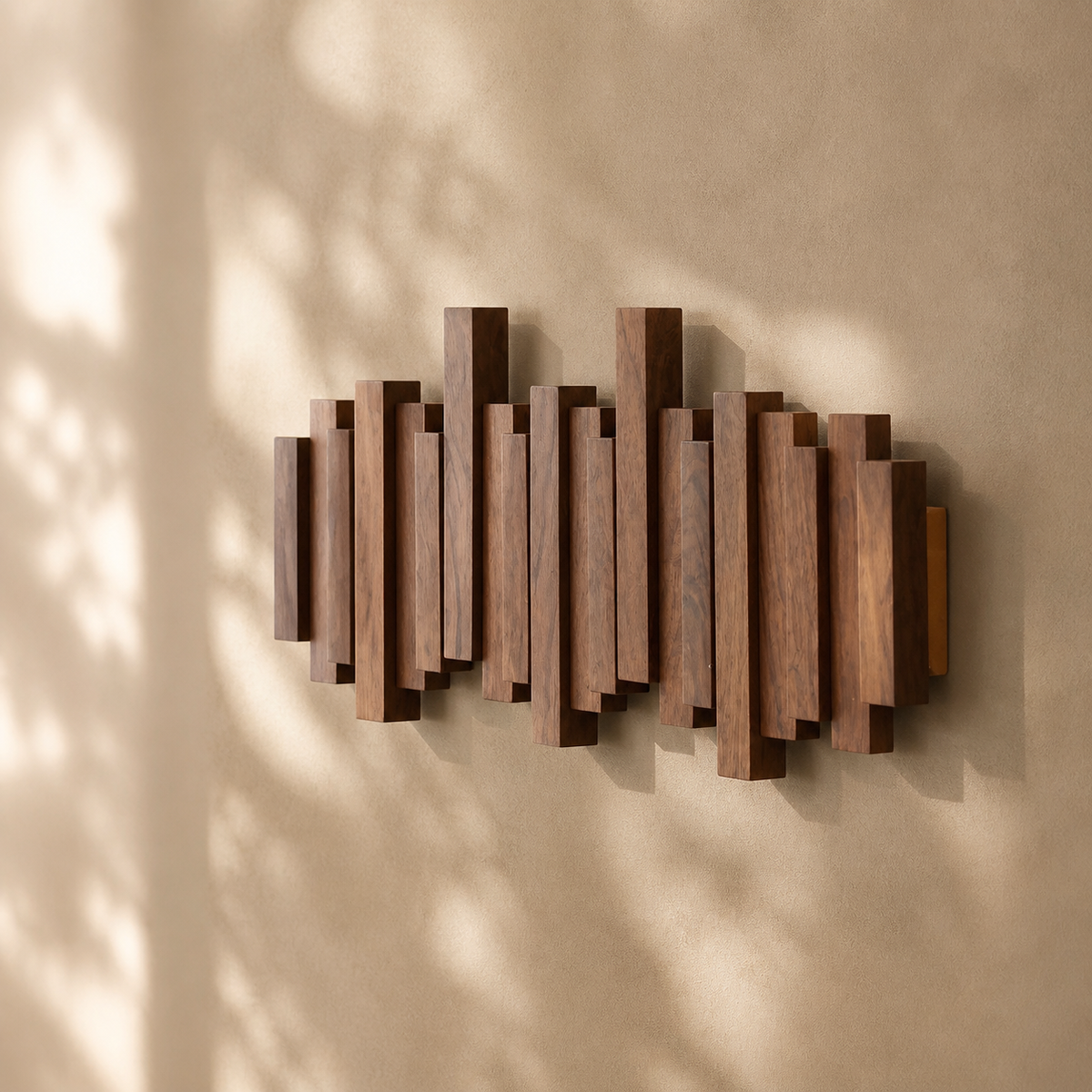 Wovenhall – Sculptural Wood Wall Coat Rack