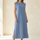 Ellara – Wrinkle Free Maxi Dress with Side Slit