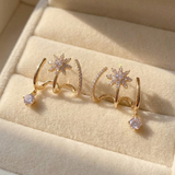 Luminelle – Gold Star Zircon Earrings