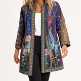 Patrice – Art-Print Open Jacket for Effortless Style