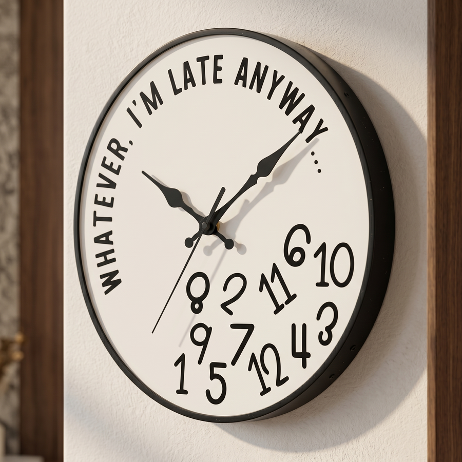 Lateley – Funny Silent Wall Clock with Messy Numbers