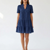 Solenne – Cotton Eyelet Summer Dress