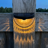 Lumora – Decorative Solar Fence Lights with Warm Scallop Glow (6-Pack)