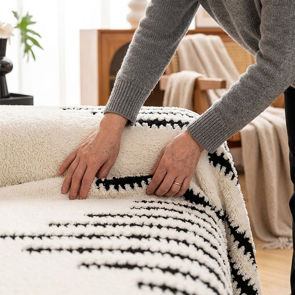Velura - Non-Slip Plush Couch Cover