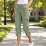 Movana – Women's Comfortable Stretch Capri with Pockets