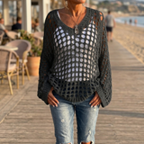 Covena – Women's breezy crochet knit layering top