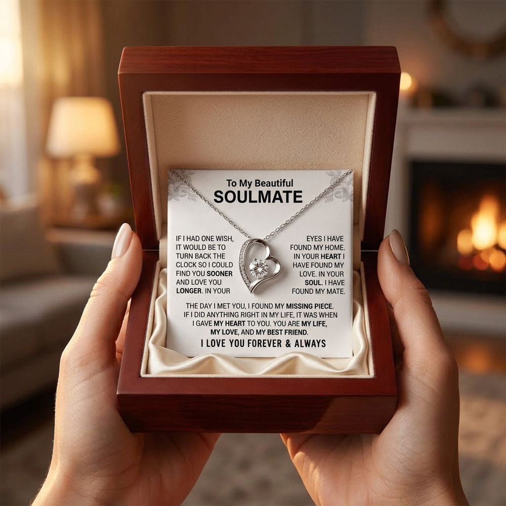 Soulmira – Soulmate Heart Necklace with Love Letter