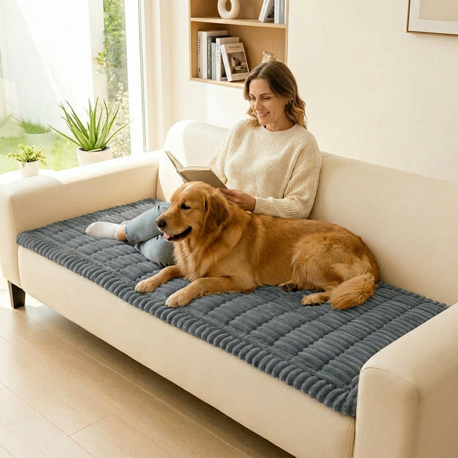 Pawlora – Plush Non Slip Couch Protector for Pets