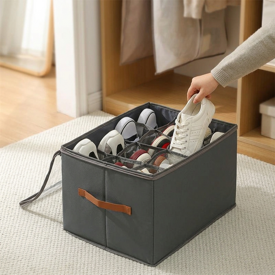 Stowview – Foldable Clear Lid Shoe Organizer