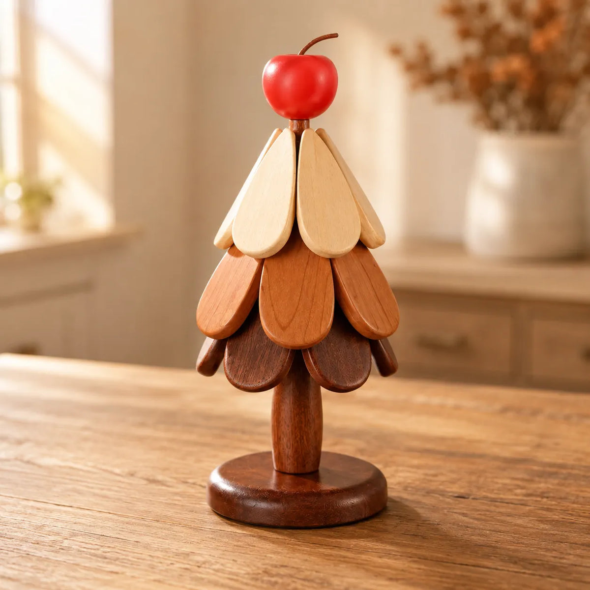 Pinecrest – Wooden Christmas Tree Trivet Set with Gravity-Fold Feathers