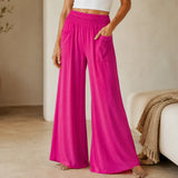 Wearlyn – High Waist Wide Leg Pants with Pockets, Soft Stretch Palazzo Pants for Women