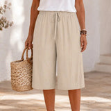 Calaya – Wide Leg Drawstring Pants for Women, Lightweight Summer Pull On Bottoms