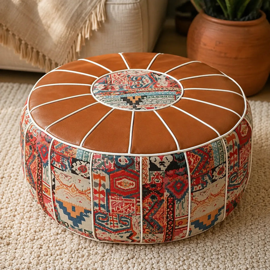 Marokka – Bohemian Storage Ottoman Pouf with Hidden Compartment