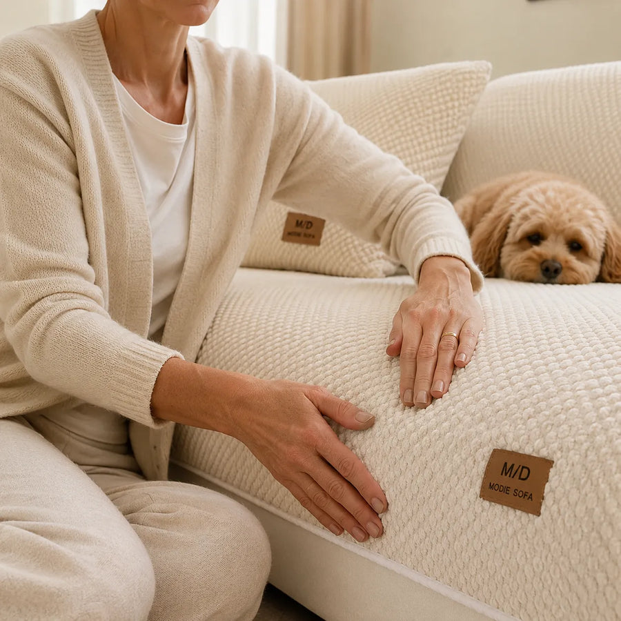 Pawtect – Non Slip Sofa Cover for Pets, Anti Slip Couch Protector, Plush Sectional Cover