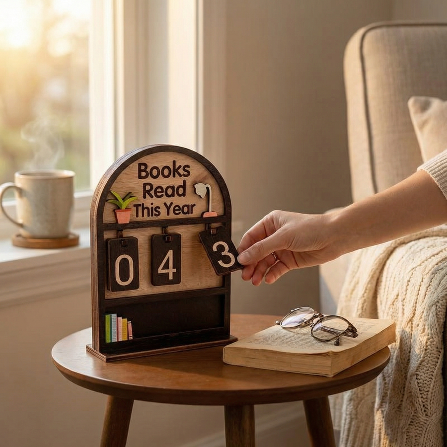 Pagewise – Wooden Reading Book Counter