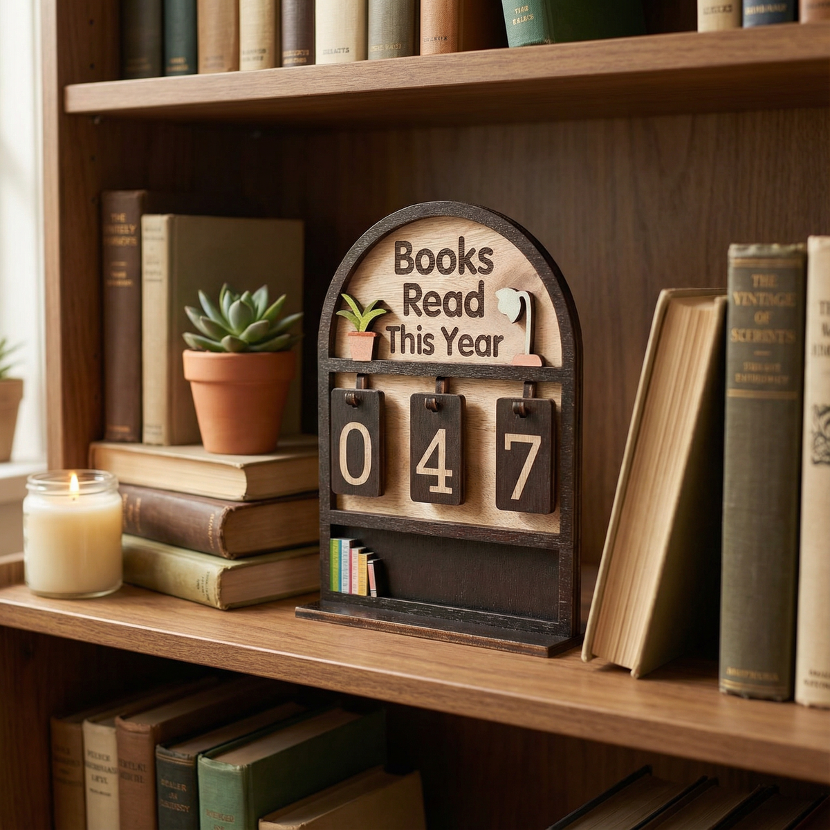 Pagewise – Wooden Reading Book Counter
