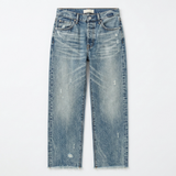 Vivara – Women's Retro Fringed Cropped Straight Leg Jeans