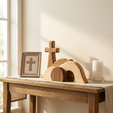 Risenna – Wooden Resurrection Cross and Empty Tomb