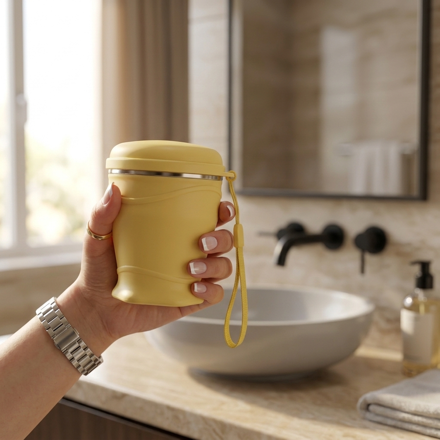 FoldSip – Collapsible Travel Cup with Leakproof Lid