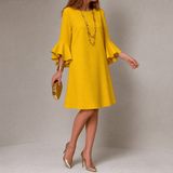 Hilaria – Women's Statement Bell Sleeve Mini Dress